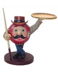 Billiardkugel als Butler lebensgroß
