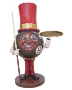 Billiardkugel als Butler lebensgroß