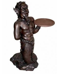 Neptun mit Tablett lebensgroß