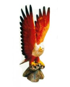 amerikanischer Weißkopfseeadler auf Felsvorsprung lebensgroß