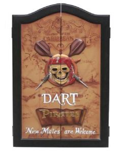 Piraten-Dartkasten lebensgroß