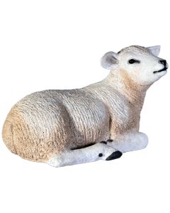 Lamm Wollschaf liegend lebensgroß