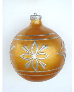 große Weihnachtskugel Gold-Silber vergrößert