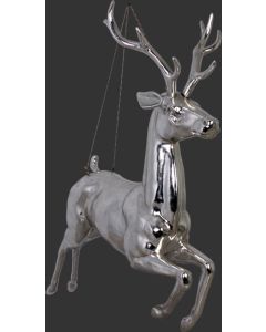 Hirsch silber chrom lebensgroß