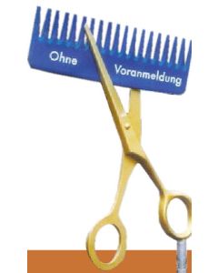 Schere mit Kamm verkleinert