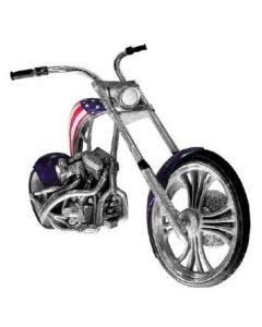 Amerikanisches Custom-Bike für Wandmontage verkleinert