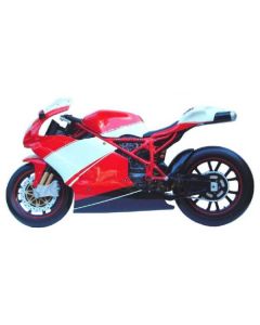 rotes Rennmotorrad für Wandmontage verkleinert