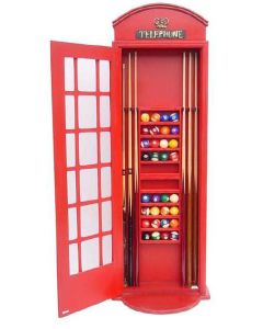 Telefonzelle als Billiardschränkchen lebensgroß