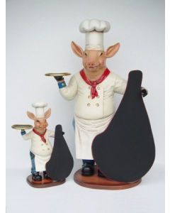 Kochschwein klein mit Tafel verkleinert