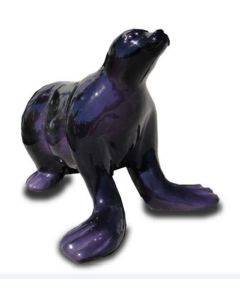 Seelöwe Seerobbe schwarz lebensgroß