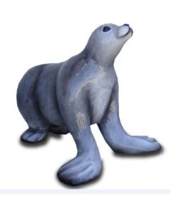 Seelöwe Seerobbe weiß lebensgroß
