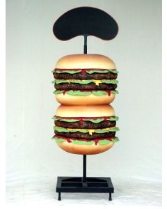 Hamburger groß mit Angebotstafel übergroß XXL