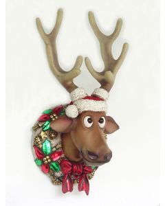 Weihnachtlicher Rentierkopf lebensgroß