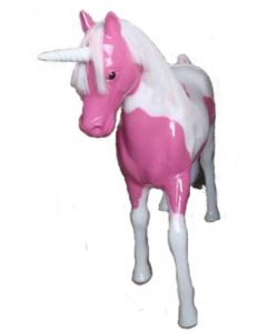 Einhorn Ponny in Pink/Weiß lebensgroß