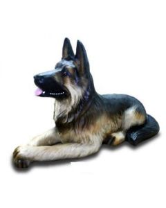 Schäferhund sitzend lebensgroß