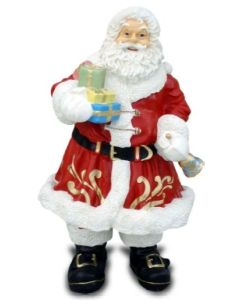 Weihnachtsmann mit Geschenken lebensgroß