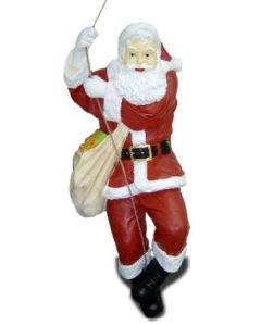 Weihnachtsmann kletternd lebensgroß