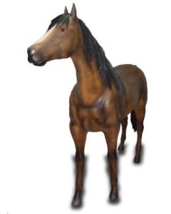 Pferd braun lebensgroß