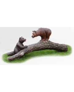 2 Bären auf Baum lebensgroß