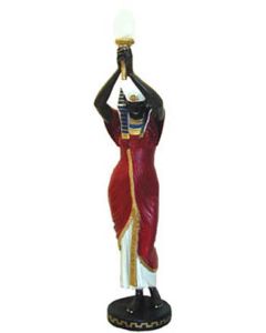 Ägypterin mit Lampe lebensgroß
