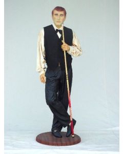 Billard Spieler lebensgroß