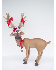 Rentier lustig weihnachtlich lebensgroß