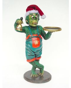 Weihnachtsgnom mit Glöckchen lebensgroß
