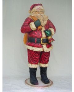 Weihnachtsmann mit Glocke XXL lebensgroß