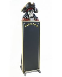 Piratenskelett Angebotstafel lebensgroß