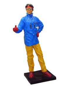 Snowboarder lebensgroß