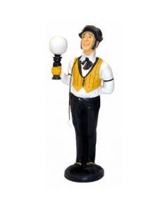 Diener mit Lampe verkleinert