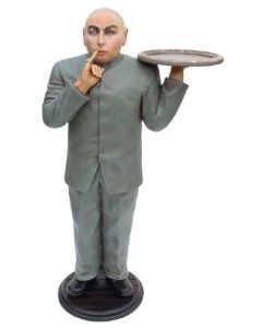 großes Dr. Evil Double mit Tablett lebensgroß