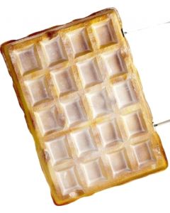 Waffel mit Puderzucker übergroß XXL