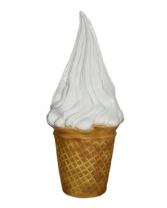 Softeis in kleiner Waffel vergrößert