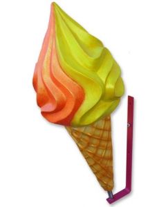 Buntes Softeis mit Wandhalterung vergrößert
