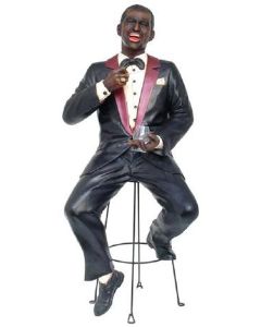 großes *Sammy Davis Jr.* Double auf Hocker lebensgroß