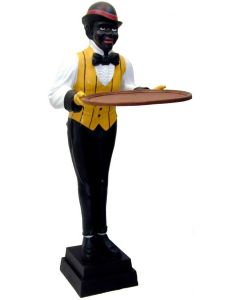 Butler mit Tablett lebensgroß
