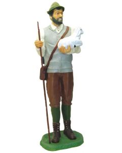 Schäfer mit Lamm lebensgroß