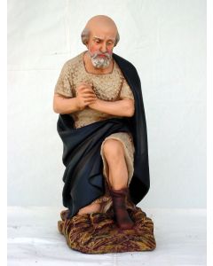 alter mittelgroßer Schäfer mit Schaf verkleinert