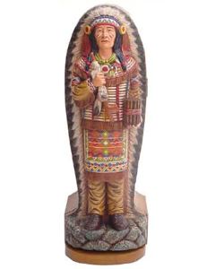 kleine Indianerstatue als CD-Regal verkleinert