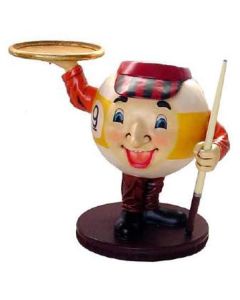 Billiardkugel als Butler lebensgroß