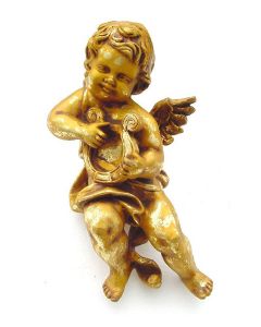 Engelputto mit Harfe verkleinert