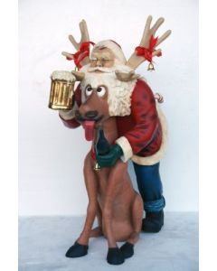 Weihnachtsmann After Happy Hour lebensgroß