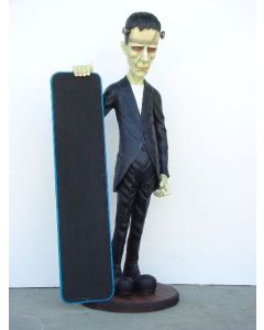 Frankenstein mit Angebotstafel lebensgroß