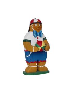 Lebkuchen-Junge mit Ball vergrößert