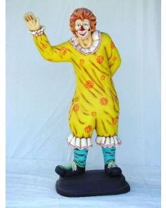 Clown winkend lebensgroß