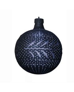 große schwarze LED Weihnachtskugel vergrößert