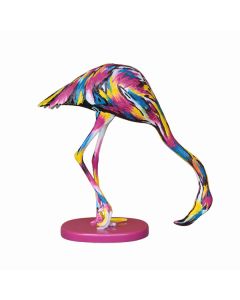 bunter Flamingo lebensgroß