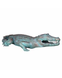 bronzefarbendes Krokodil lebensgroß