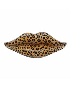 Lippen im Leoparden Look übergroß XXL